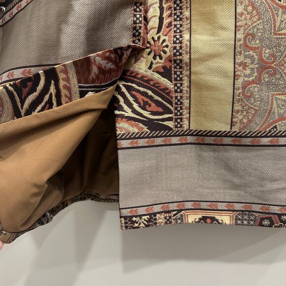 Chico’s Tapestry Dreams Brocade Patchwork Evening Coat Metallic Glam Art-to-Wear - Picture 12 of 15